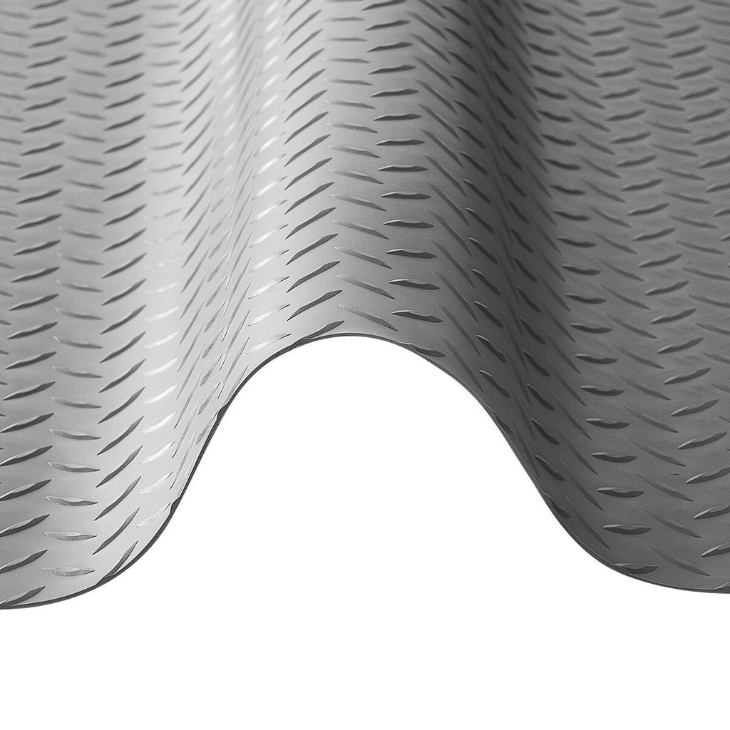 Garage Floor Roll, 2.28 X 6.1 M Garage Flooring Mat, 2.2 Mm Thickened PVC Diamond Plate Floor Protector Mat with Double-sided Tape, Non-Slip, Easy To