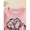 European Sizes Kids' Sweatshirts, Girls' Autumn Winter Cute Cat Paw Print Long Sleeve Round Neck Sweatshirt, Casual Daily Wear.