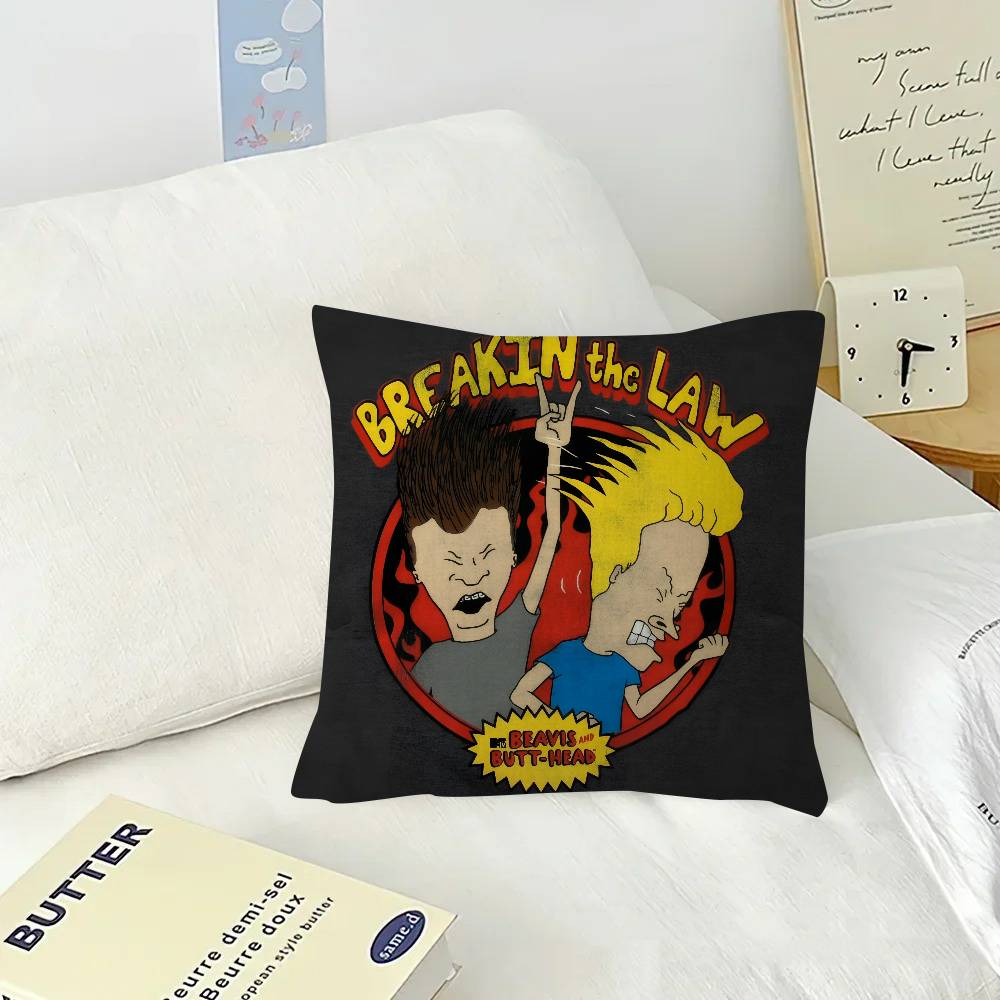 Anime Beavis and Butt-Head  Pillow Cushion Cover Pillowcase Living Room Sofa Home Decor Customized