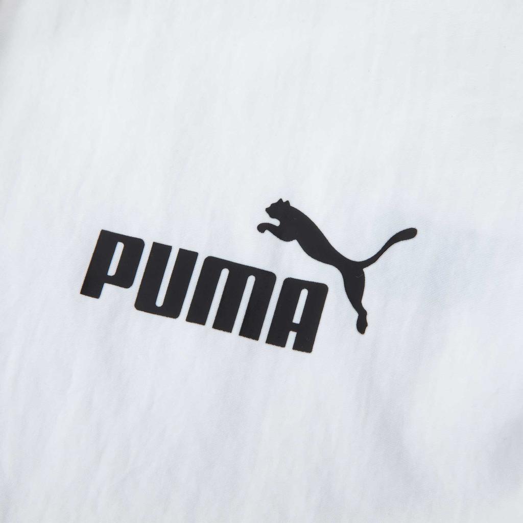 Puma Letter Logo Print Half-Zip Hooded Fashion Versatile Jacket Women Jackets White 683797-02
