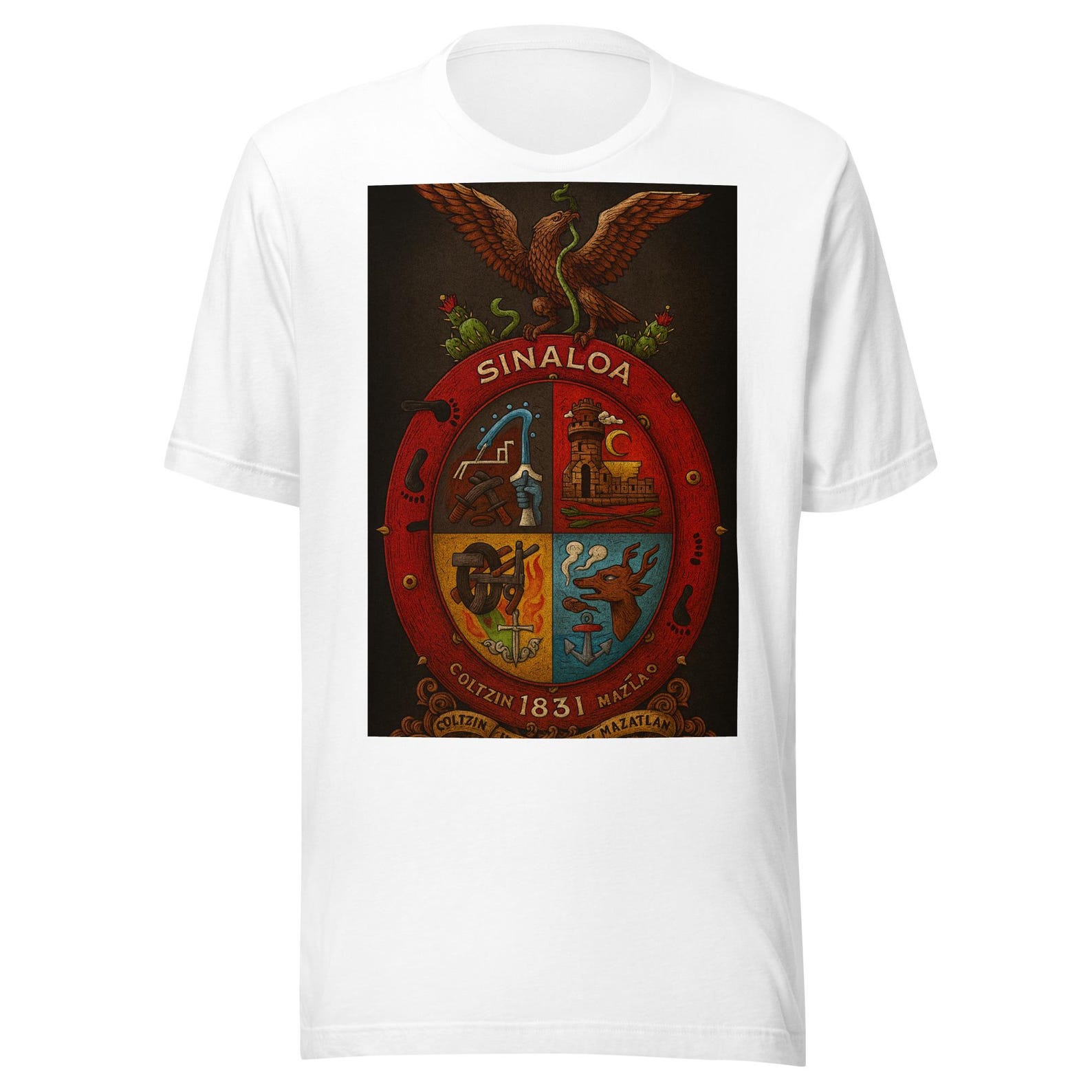 Sinaloa Mexico Flag Unisex t-shirt 4XL