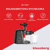 Sokowirówka Wolnoobrotowa 150W Do Owoców I Warzyw COLD PRESS KLAUSBERG KB-7867
