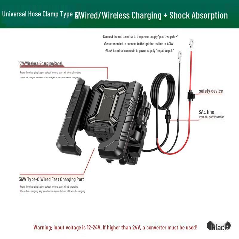 Двухрежимный держатель для телефона Lishi на мотоцикл 1