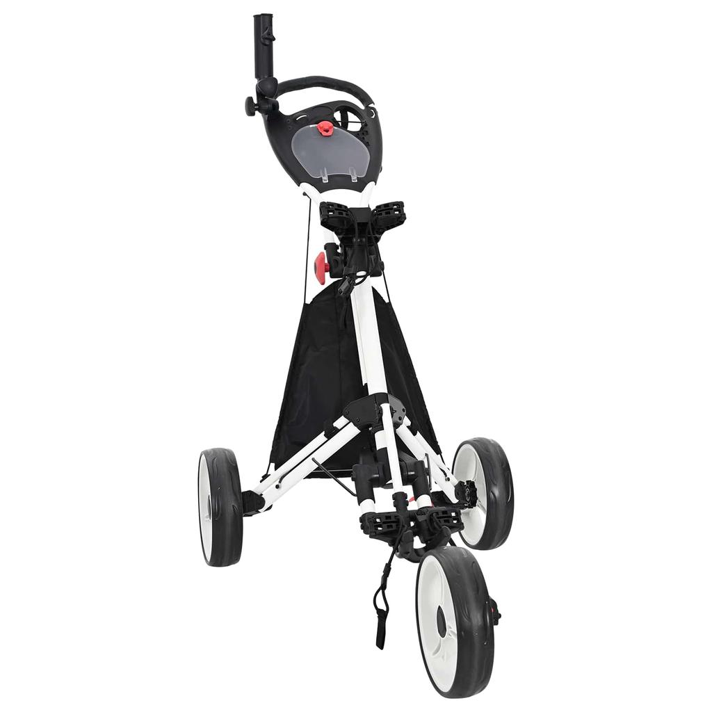 Golf Trolley Black and White 100 x 69 x 114 cm Aluminum