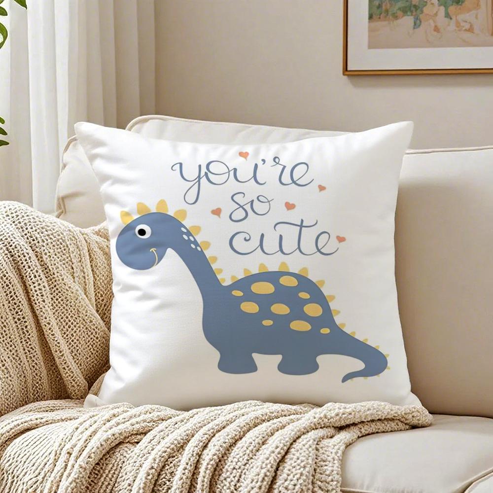 Cute Dinosaur Cushion Cover Pillowcase Antidustmite living Room Sofa Decor Cushion Room