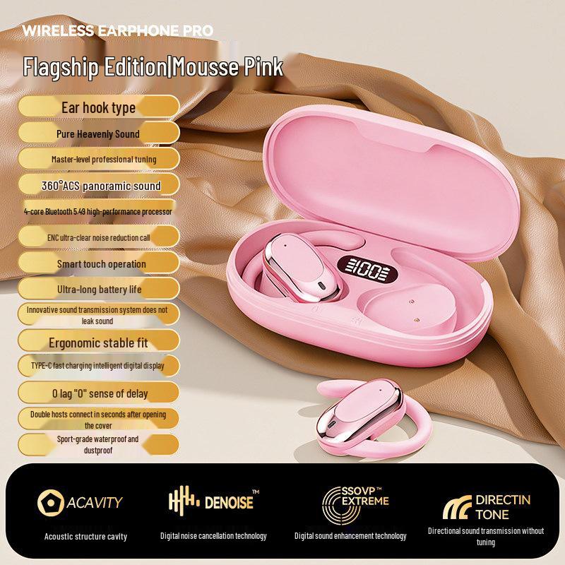 2026 Air Conduction Ear-Hook Bluetooth Earbuds: Non-In-Ear, Ultra-Long Battery Life, Sports Wireless