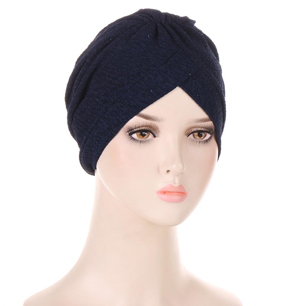 New Breathable Solid Color Women'S Turban Caps Muslim Headscarf Bonnet Femme Ready To Wear Hijab Cap Turbante Mujer