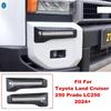 Auto Front Bumper Fog Lights Lamps Eyebrow Frame Decor Cover Trim Accessories For Toyota Land Cruiser 250 Prado LC250 2024 2025
