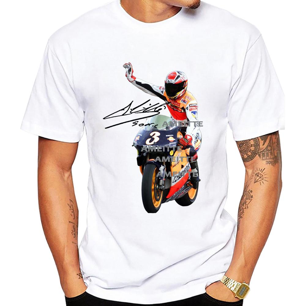 90's GP Legend Rider Alex Criville World Champion T-Shirt Men Short Sleeve Boy Moto Race Sport