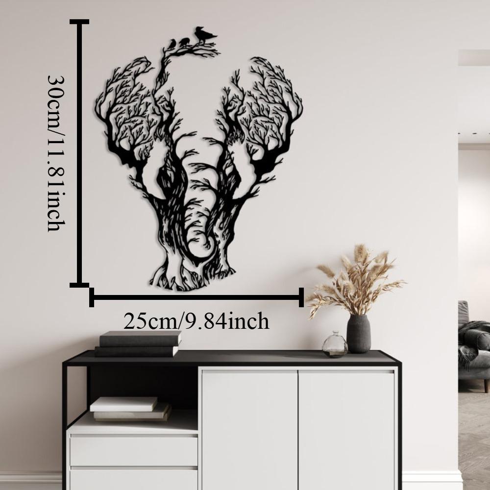 Elephant Metal Wall Art Nature Garden Decor Home Sculpture 12in чёрный