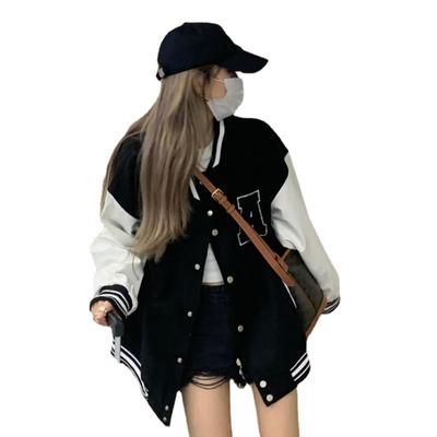 2023 Autumn/Winter Thickened High Street Baseball Jersey Women's Fashion Pilot Jacket Coat