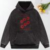 Cartoon Tomatoes Creative Print Female Washed Clothes Cotton Hoodies Pocket Loose Sweatshirt Casual Multicolor Hoody