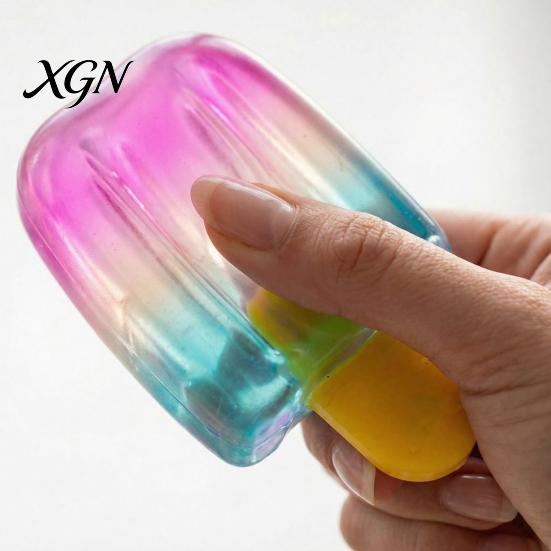 Ice Stick Stress Ball Colorful Squeeze Toy Relief Simulation Cream Sensory TPR Hand Exercise Summer Party Birthday