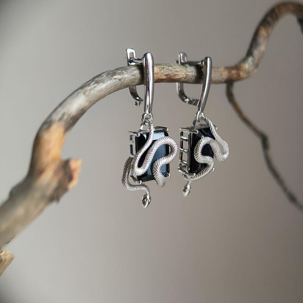 Silberohrringe mit Saphir Nano 11.808ct (2182467)