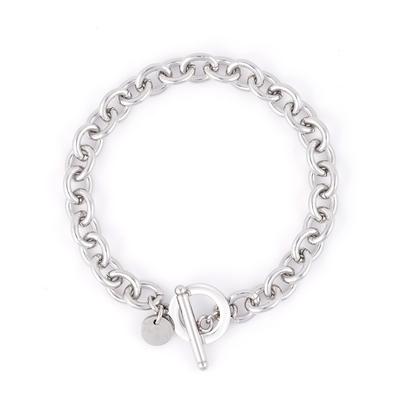 Jbans Classic 8Mm Surgical Steel Ring Chain Toggle Bar Bracelet (C2301-Ac970_Sv)