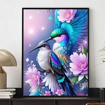 New Arrival 5D DIY Full Circle Diamond Painting "Flowers and Birds" Embroidery Cross Stitch Home Decor Gift