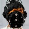50pcs Bouquet Pins Flower Pin Round Diamond Crystal Floral Pins Rhinestone Wedding Corsages Pins Diamond Head Straight Pin