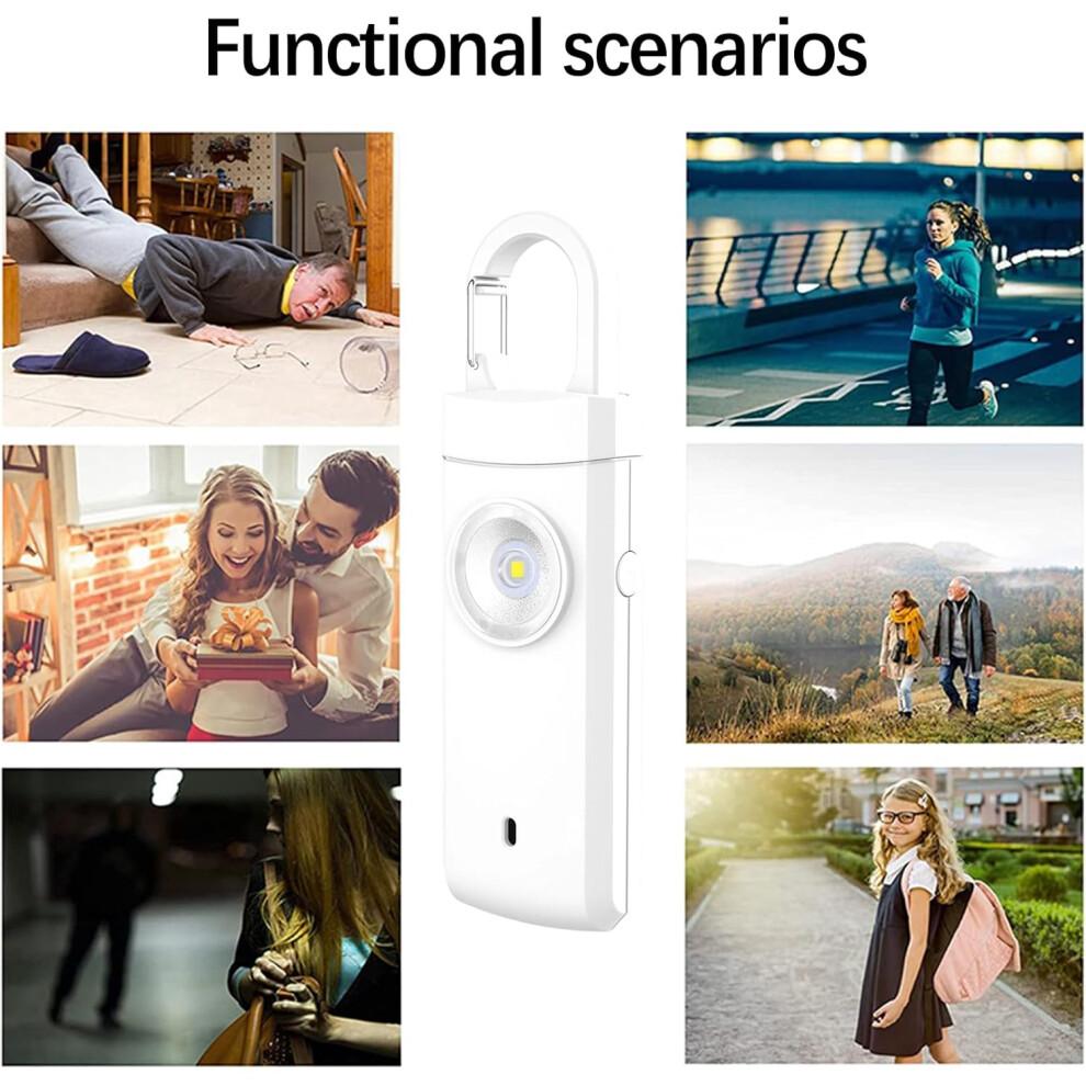 Alarm Compact Size 9.9x2.9x1.6 Cm With Loud Siren Security Horn, White Color, MultiPurpose For Commuting And Travel