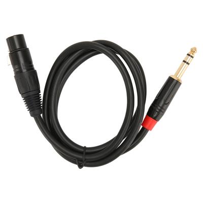 Καλώδιο XLR Θηλυκό σε TRS 3 Pin XLR σε 6.35mm TRS o Στερεοφωνικό Βύσμα Καλώδιο 1m για Μουσική