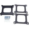 1 SET Black Carb Spacers 1" Tall Open Phenolic Carburetor Spacer Compatible with Holley 4150/4160 4bbl. SBC BBC Carb