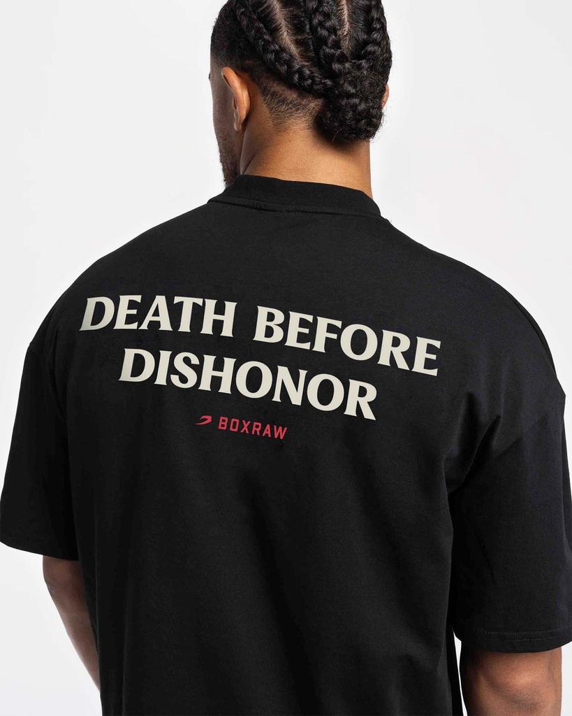 BOXRAW Death Before Dishonor Oversized T-Shirt Bxrw-Blot