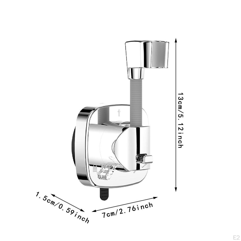 Handheld Showerhead Bracket with Suction Cup, Wall Mount for Quick Installation