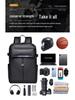 Men's Large Capacity Motorcycle & Travel Backpack with Helmet/Basketball Holder