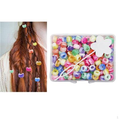 210 piezas de cuentas de 5 mm, anillos para trenzas de cabello, accesorios para herramientas de trenzado y decoración.