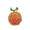 One Piece Devil Fruit Brooch - Ace Flame & Rubber Fruit Badge Jewelry