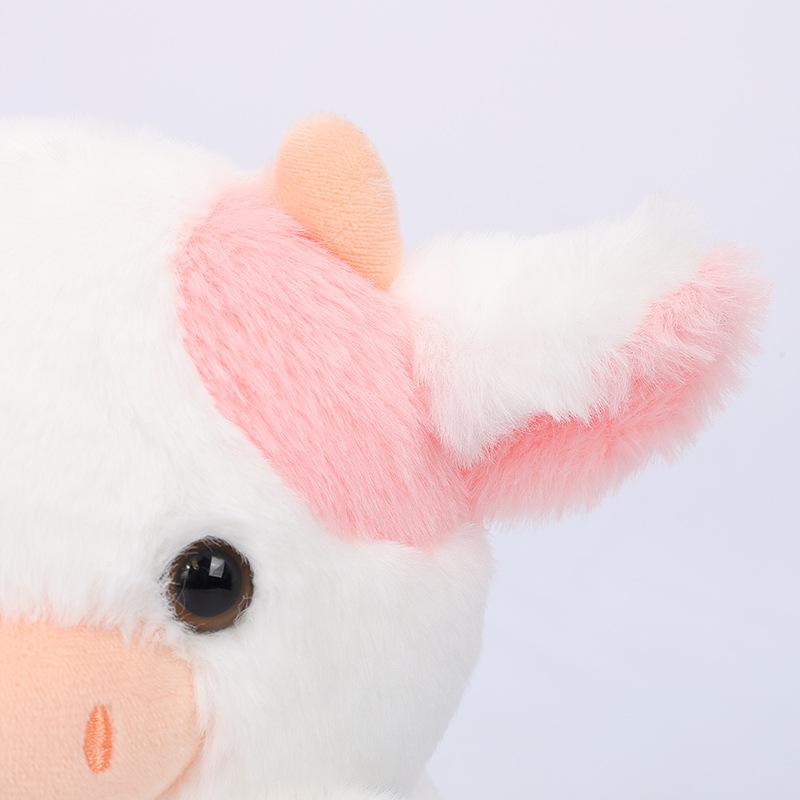 Kawaii Strawberry Cow Plush Toy for Children, Soft Doll, Multicolor Pillow, Holiday Gift, 20cm