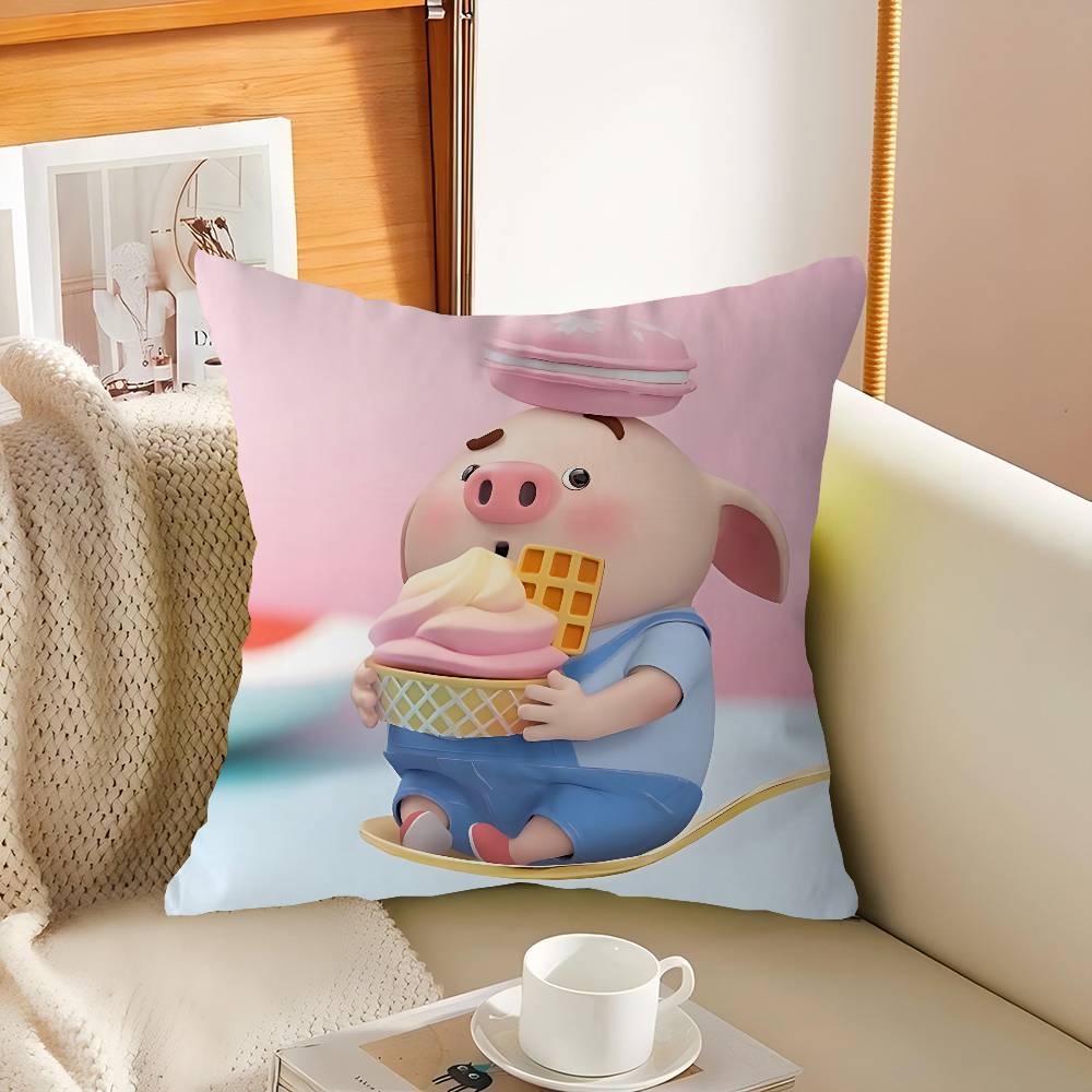 

CUTE Little Pig Pillow Cover For Bedroom Room And Living Room Sofa Decorative Cushion Cover 16x16Inch