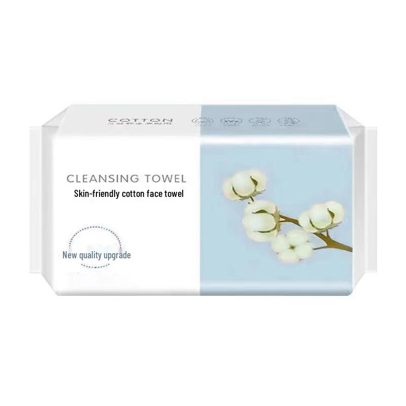 Thickened Disposable Cotton Face Towels: Soft, Pull-Out, Dual-Use for Dry and Wet Cleansing.