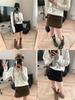 Moqie Stylish Retro Double-Breasted High-Waist Slim A-line Wool Skirt MQ1075