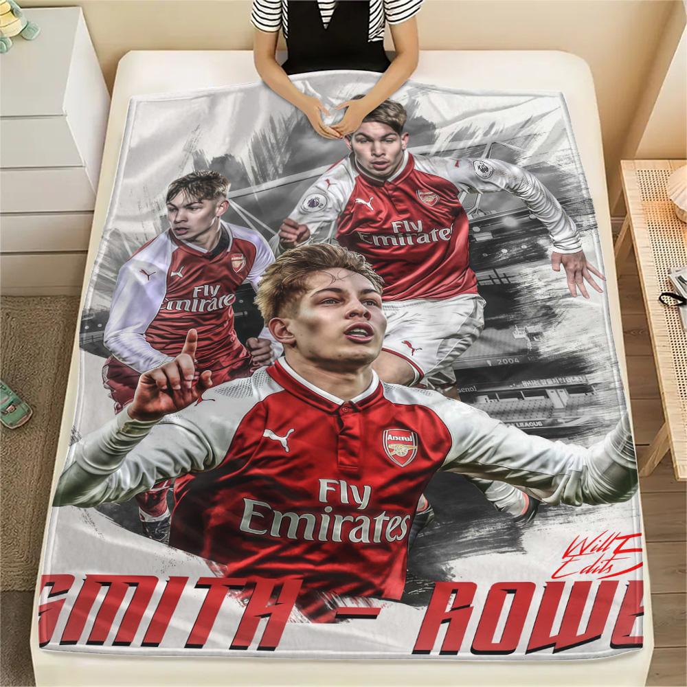 Coperta a Flanella con Stampa Arsenal Football Club, Alta qualità, Confortevole per Tutte le Stagioni, Arredamento per la Casa, Calore e Comfort