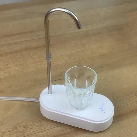 Smart Desktop Water Bottle Pump Automatic Water Dispenser 360-Degree Rotatable Rechargeable Electric Water Gallon Bottle Pump