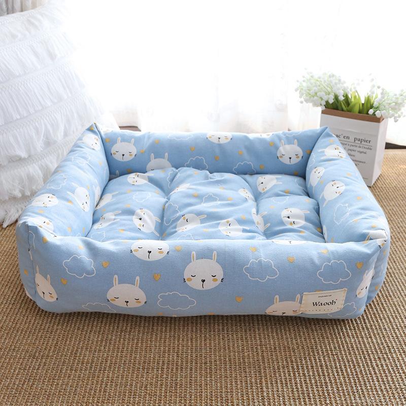 

Новое универсальное гнездо для домашних животных на все четыре сезона, квадратное гнездо для весны и осени, теплое гнездо для собак, гнездо для кошек, утолщенное гнездо для маленьких собак и кошек M 50*60cm