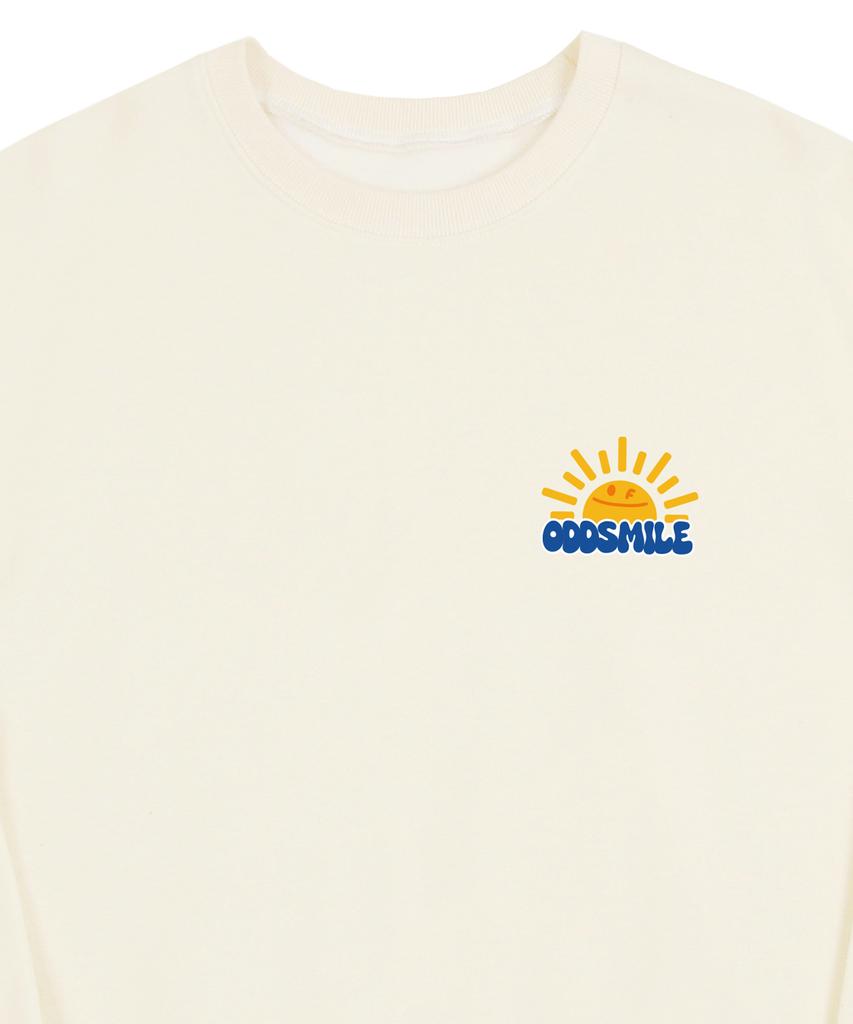 GRAVER [Unisex] Oddsmile Sun Smile Sweatshirt_Cream