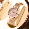 Women Watches High Quality Japan Quartz Fashion  Stainless Steel Mesh Simple Rhinestones Rose Gold Ladies Watch
