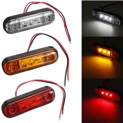 2 x 12v Led Red Side Bezel Marker Position Light Indicator Turn Signal Lamp Truck Trailer Lorry Caravan Transporter SUV Bus Car Van