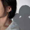 Dripping Oil Long-tailed Fox Earrings Are Simple and Cold, Wind Studs, Fashionable and Versatile, and High-end Earrings.