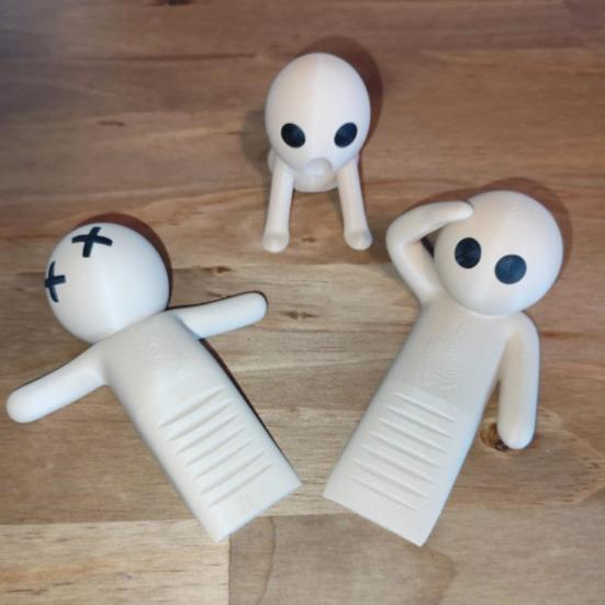 Cartoon Men Door Stopper Wedge Wall Protector 3D Printed Anti-slip Windproof No Drilling Anti-collision Carpet Tile Concrete Wooden Floor Doorstop