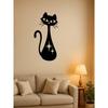 Vintage Atomic Cat Metal Wall Art Mid Century Modern Iron Starburst Decor Living Room Office Cafe Gift