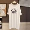 Soft & Gentle Women’s V-Neck Mid-Length Short Sleeve T-Shirt, Loose Modal Plus Size, Casual & Trendy.