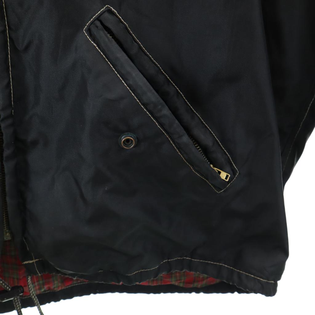 80s Vintage British Nylon Jacket XXL Black Food Deficiency Men's Used