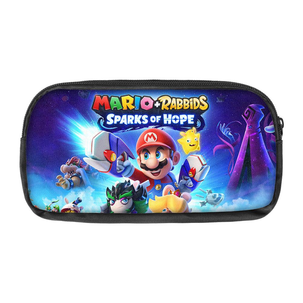Cartoon Schoolbag Mario Backpack Satchel Pencil Case Three-Piece Set Mario Backpack