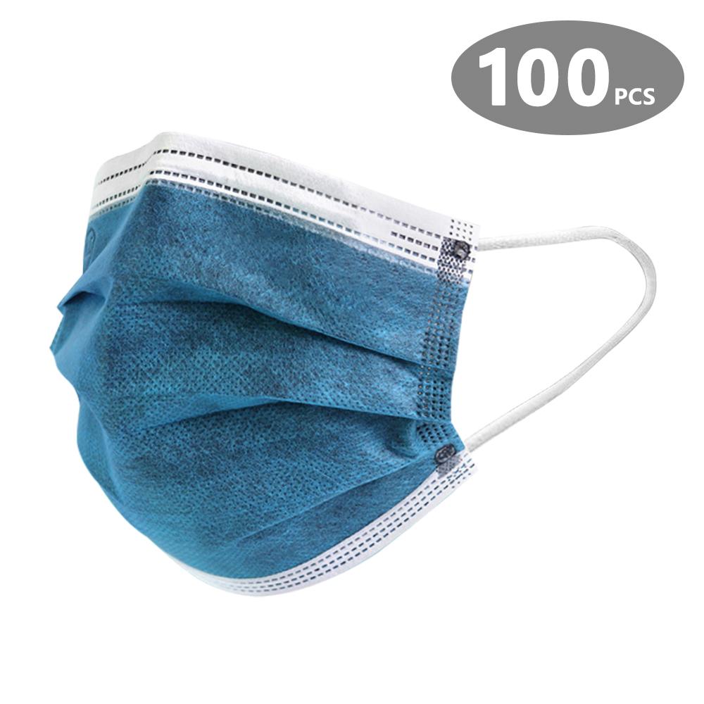 10-200 Stück Aktivkohlemaske 4-lagige Atemschutzmaske für Erwachsene Staubdichte Mundmaske Gesundheit CE Einwegmasken