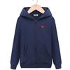 Felpa Streetwear Giapponese per Uomo Donna Coppia Pile Pesante Pullover Cuore Nero Ricamato Manica Lunga Top Oversize