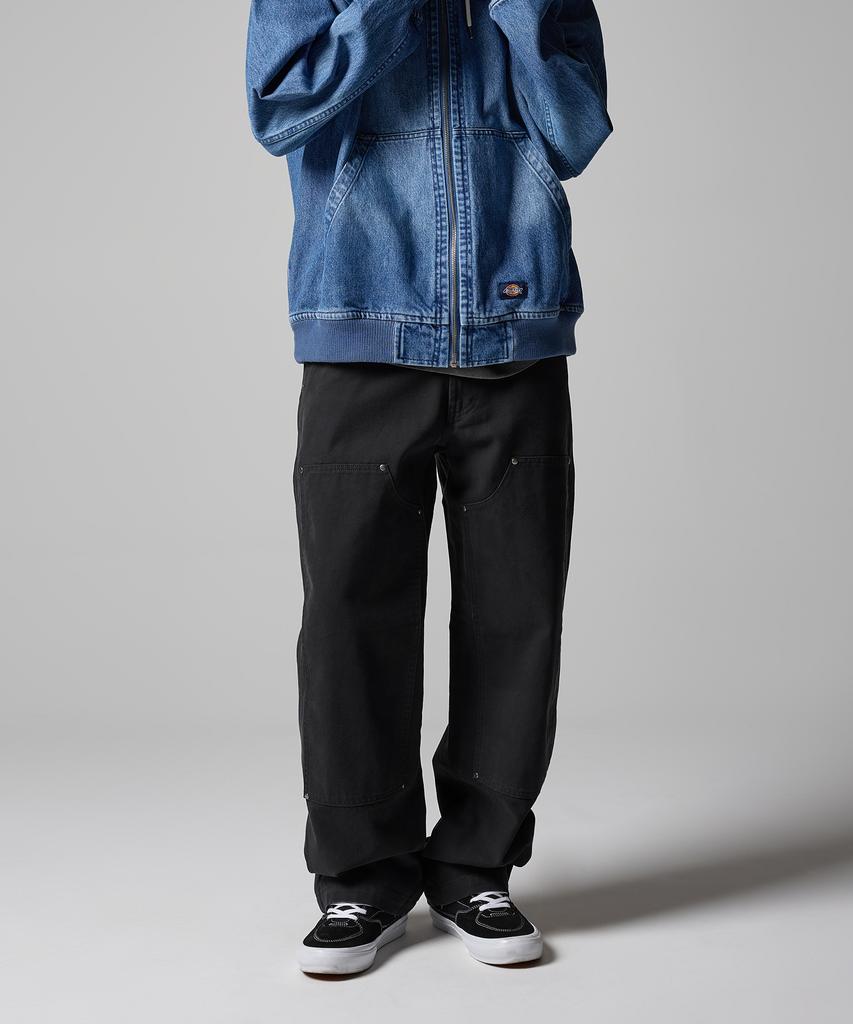 DICKIES Stonewashed Duck Canvas Double Knee Pants Black