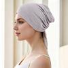 Berretto Foulard Monocolore da Donna Regolabile Traspirante Elasticizzato Antiscivolo Cotone Sottocappello Sotto Foulard Cappello Interno Cappello da Notte per Dormire Cuffia per Capelli