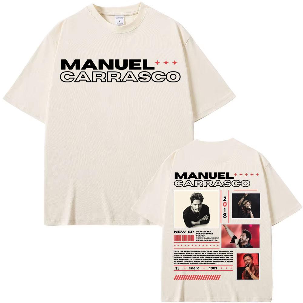 Rapper Manuel Carrasco Album Tour Cover T Shirt Men's Women Fashion Hip Hop Vintage T Shirts Summer Pop Art High Quality T-shirt